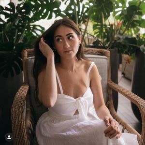 DISSH Ames White Linen Midi Dress